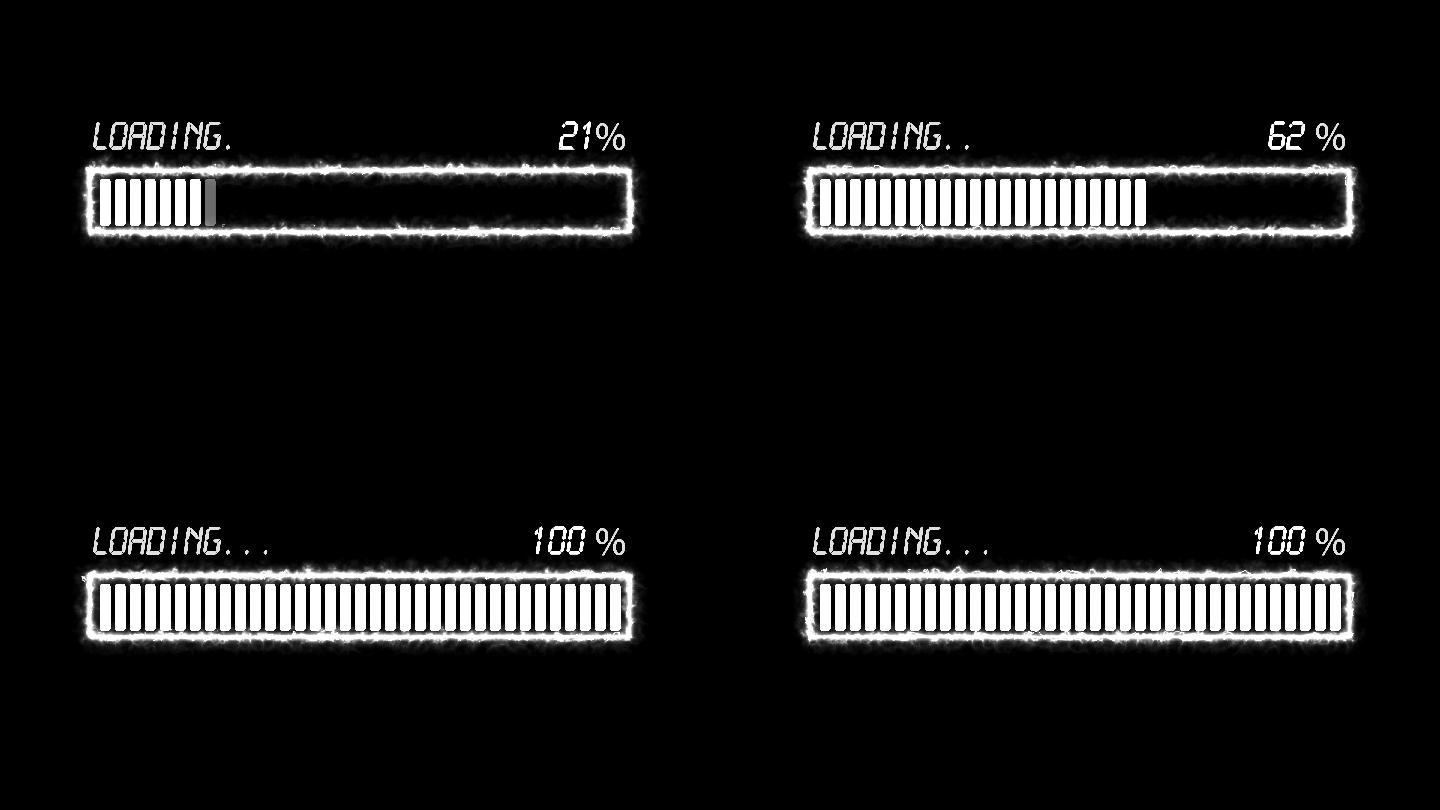 4K白色火焰光电方框进度条加载通道视频2