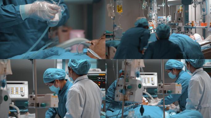 4K重症监护室护士护理操作空镜