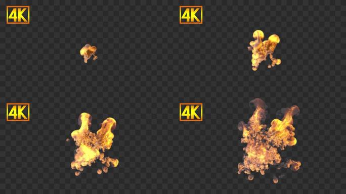 4K火焰冲屏-alpha通道