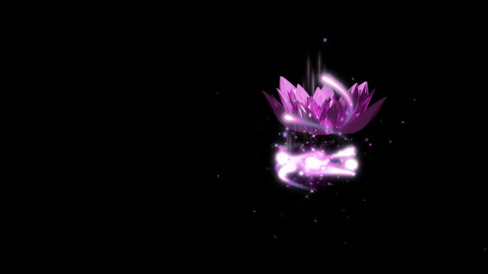 魔法紫莲莲花生长特效带透明通道