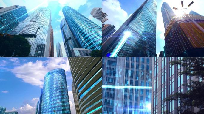智慧科技感城市，5G城市大数据4k视频