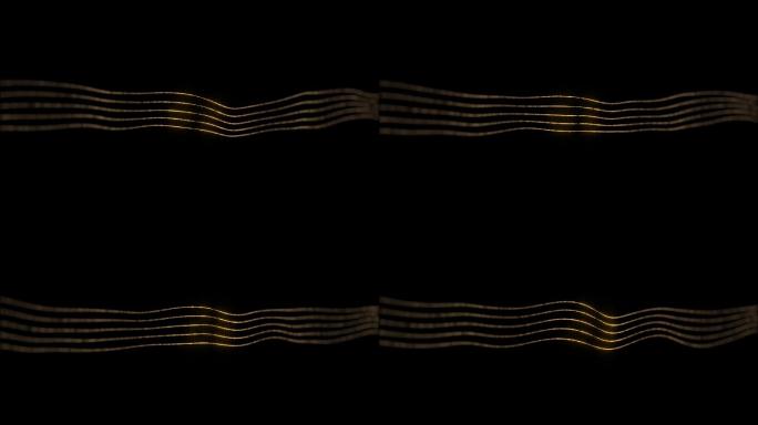 金色五线谱-无缝循环带透明通道