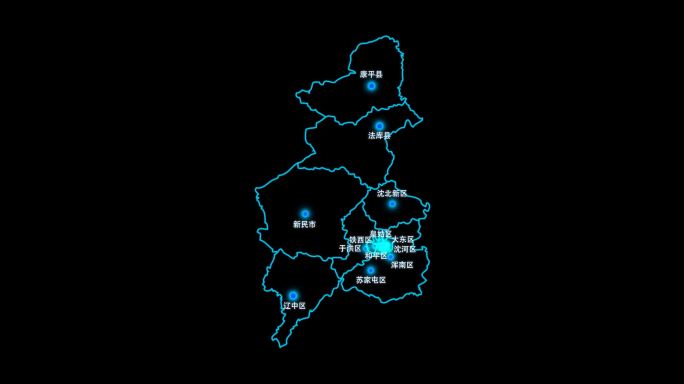 沈阳市地图区域辐射城市通道视频