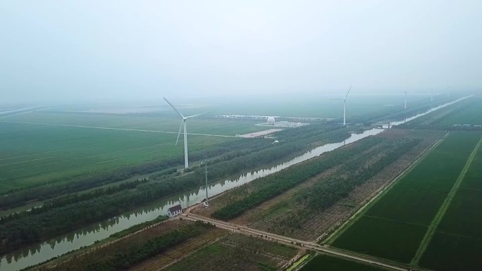上海崇明岛生态风车湿地长江大桥