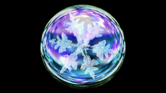 水晶球雪花带通道