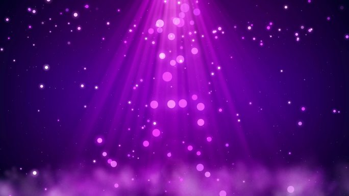 4K梦幻紫色粒子雨舞台循环