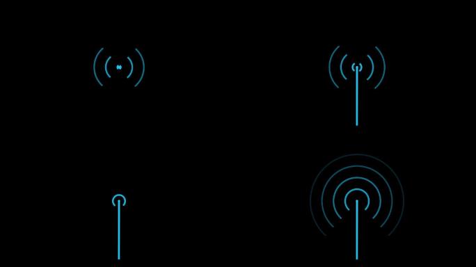 无线信号WIF元素带通道视频素材