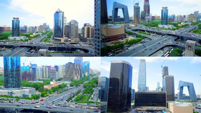 建设中的北京朝阳CBD城市建筑国贸