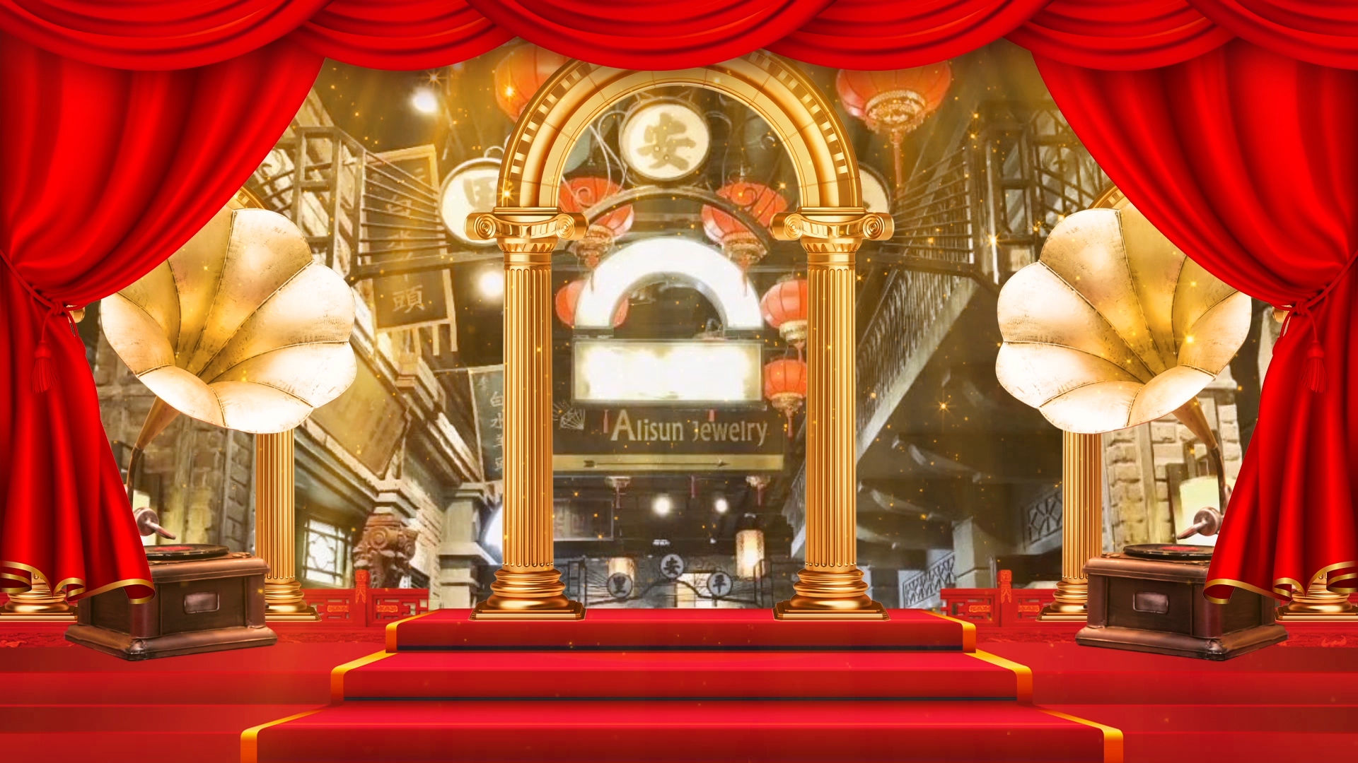 老上海百乐门怀旧复古led背景视频