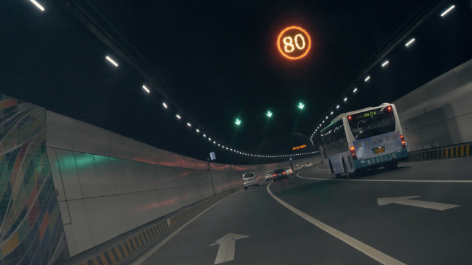 【4k原创】开车速度感隧道