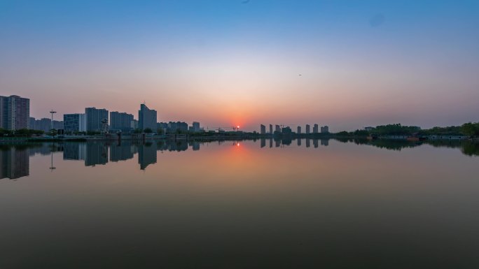 亳州南湖日出南湖水面