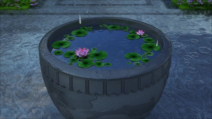 莲花水缸