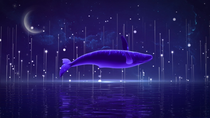 4K梦幻鲸鱼舞台背景11