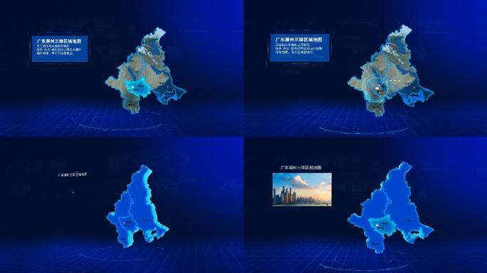 地理图标展示广东潮州三维地图