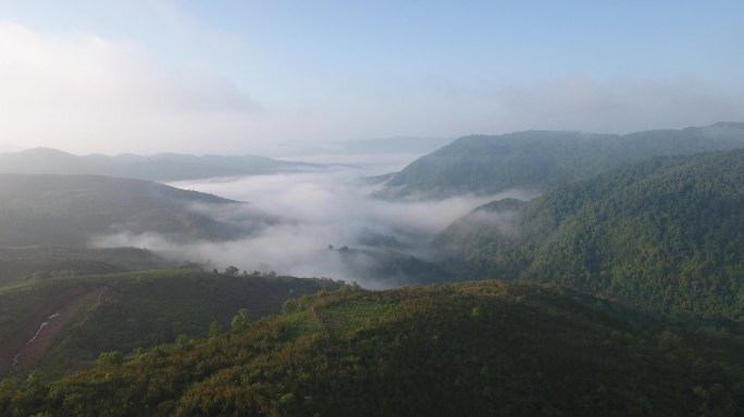 云南大山云雾航拍