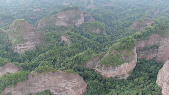 航拍湖南通道万佛山