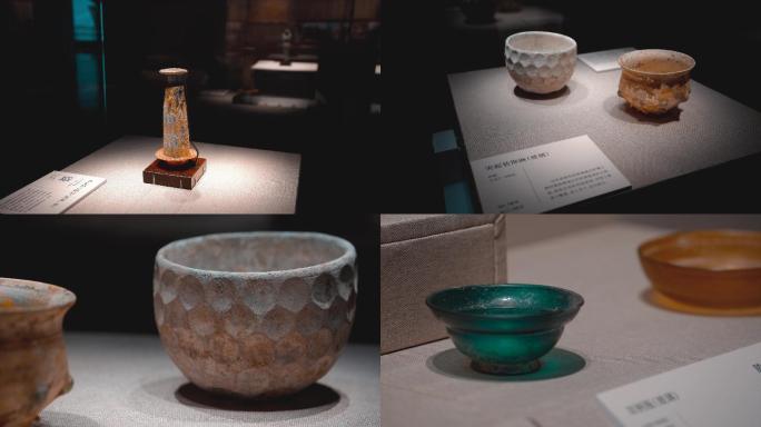 4K丝绸之路美术馆藏文物展玻璃制品空镜