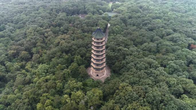 中山陵灵谷寺景区航拍