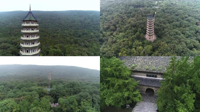 中山陵灵谷寺景区航拍