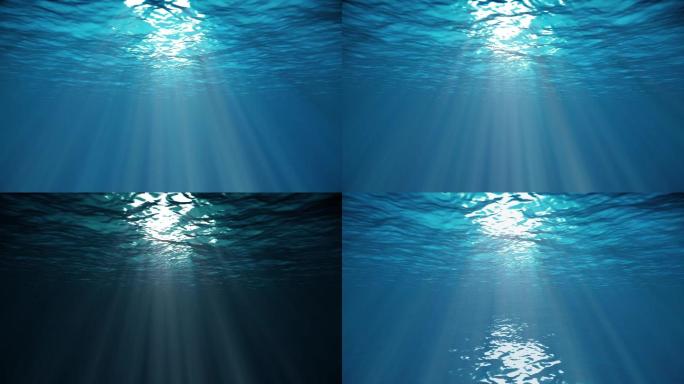 4组4K水下光影海底世界