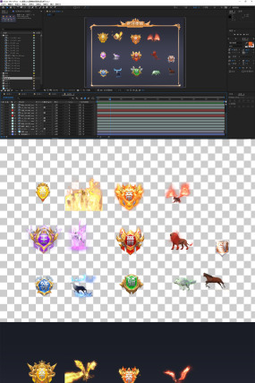 超高清透明通道虎牙贵族 横幅 奖图标素材
