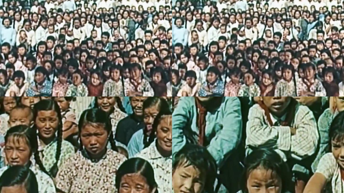 70年代中国人口微笑笑脸