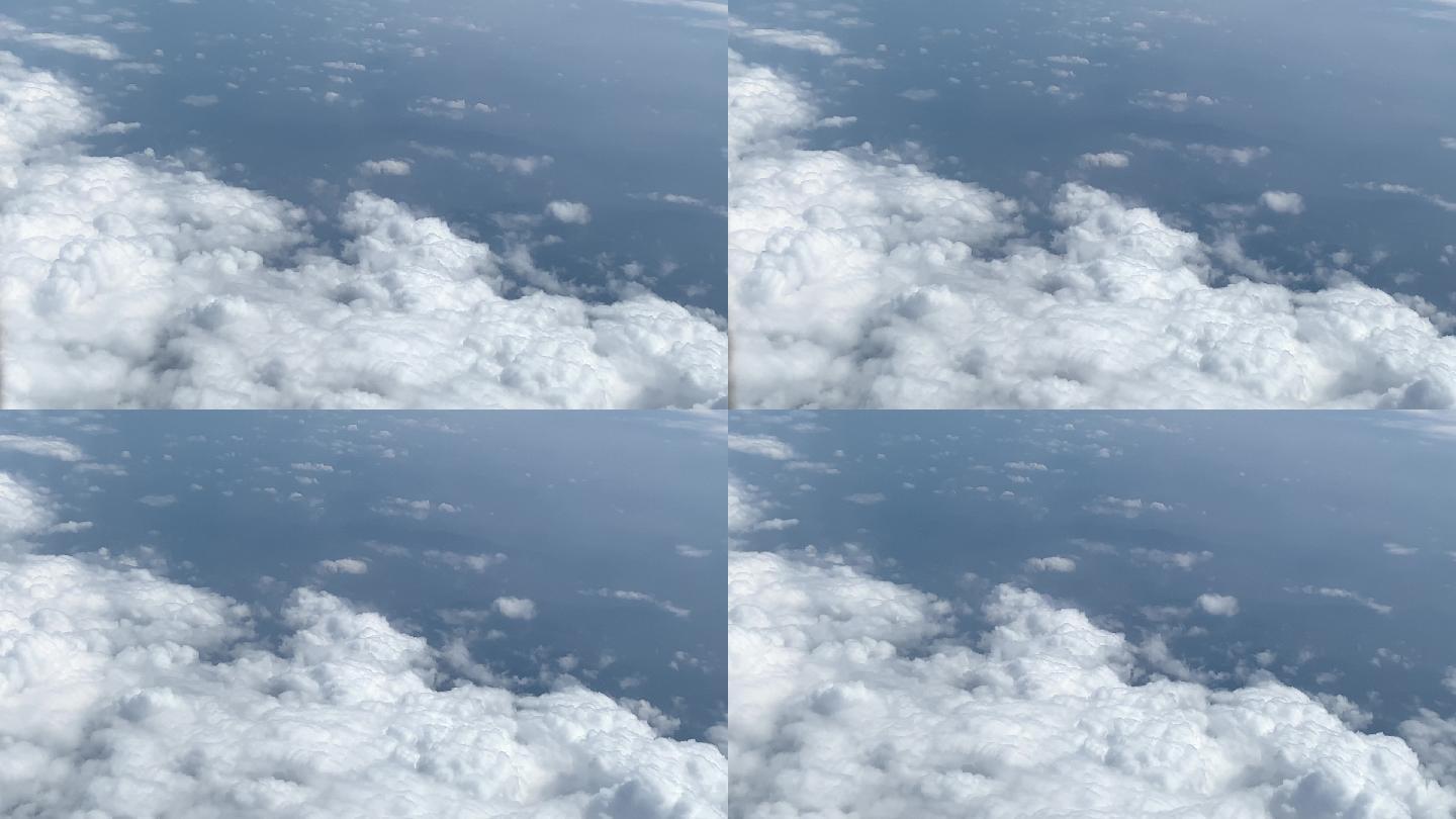 原创4K视频飞机上拍摄云海