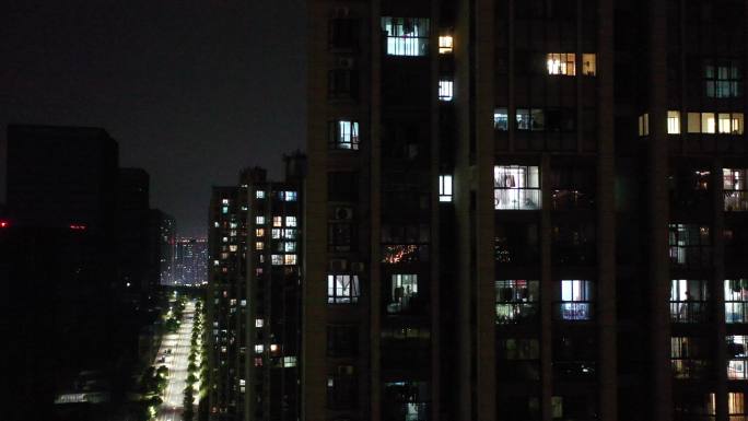 小区夜景