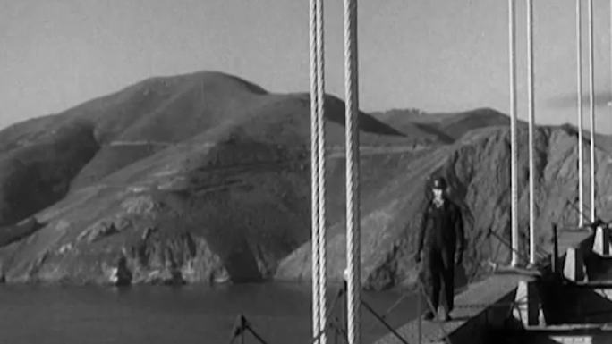 30年代旧金山金门大桥建设