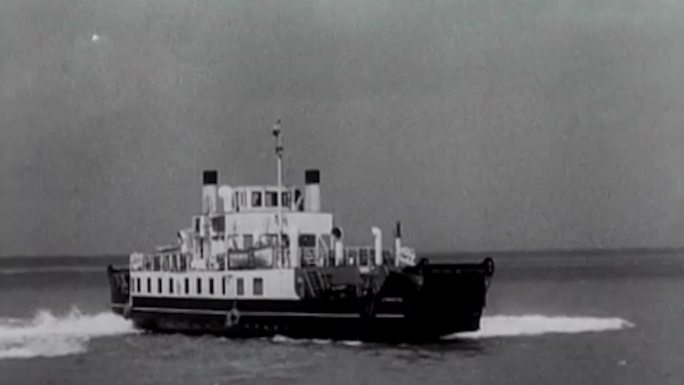 30年代蒸汽船轮船航行