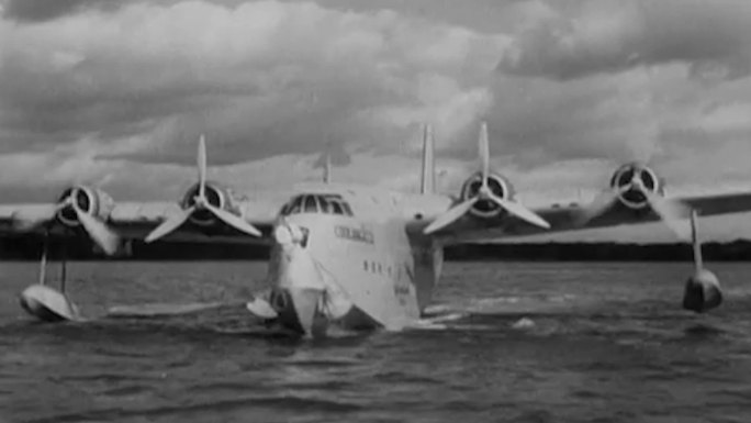30年代飞行员水上飞机