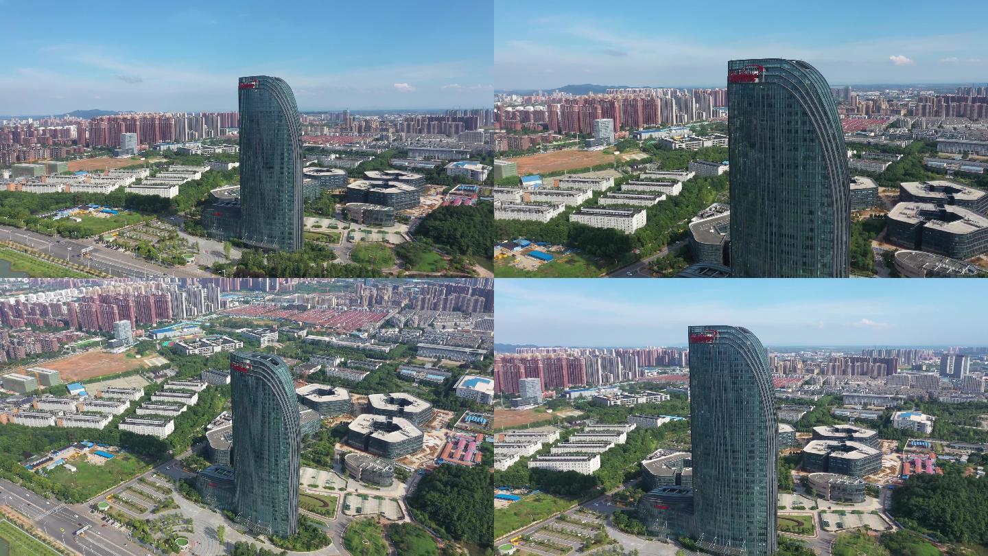 武汉光谷烽火科技大楼4K60P航拍素材