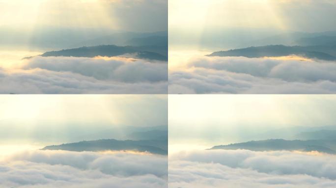 泰国山顶自然云海延时4K