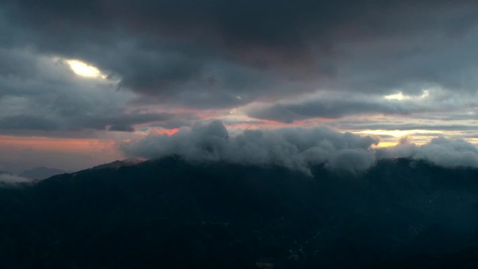 云云层流动云云延时山