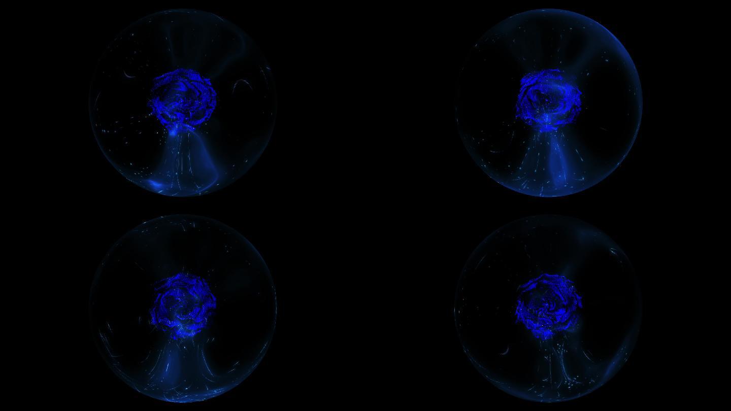 蓝色妖姬粒子花粒子球