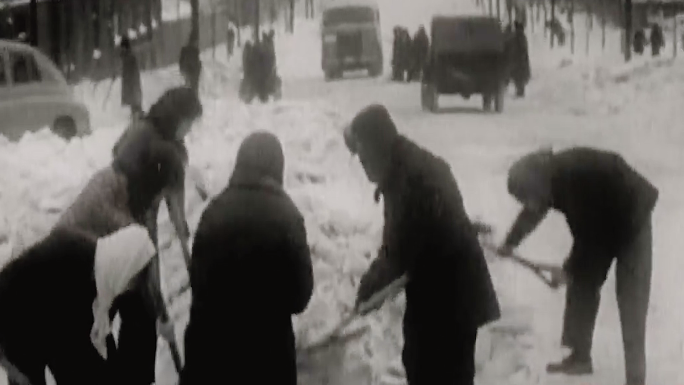 北京下大雪扫雪70年代