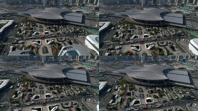 乌鲁木齐高铁站航拍