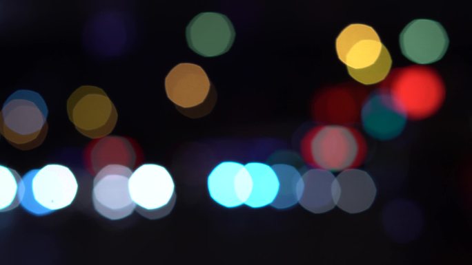 城市夜晚车流光斑灯红酒绿视频素材