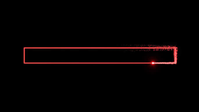 4K红色粒子光线描画长方形通道视频3