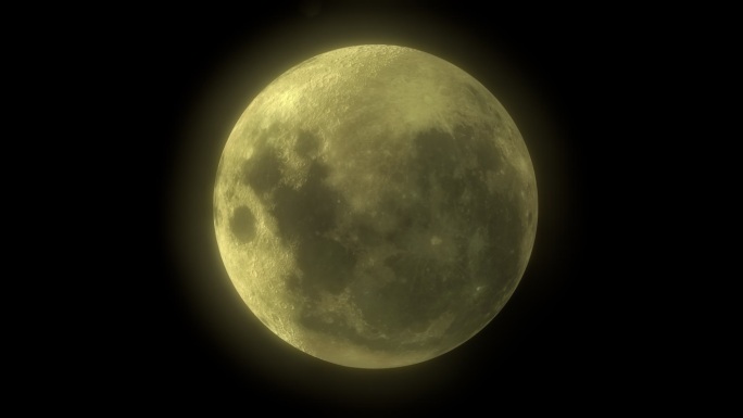 循环月亮圆月满月黄色中秋