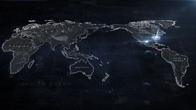 世界版图辐射全球湾区AE模板