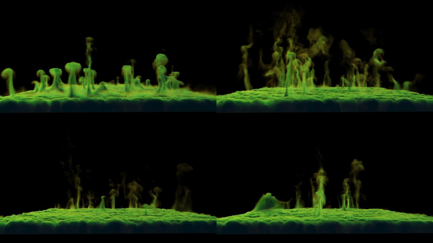 龙潭毒液绿色毒液，冷气，干冰，气体，云海