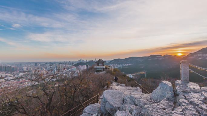 济南千佛山日出延时4k