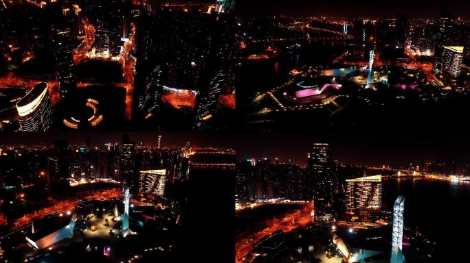 长沙市夜景航拍(二)