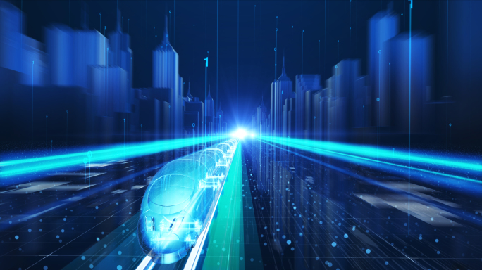 科技城市速度地铁高铁轨道交通AE模板