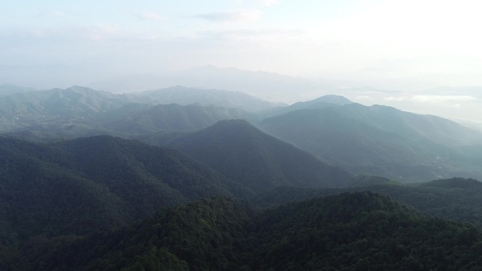 航拍广西原始森林大山国家森林公园十万大山