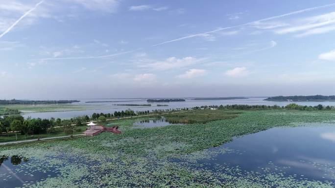 衡水湖航拍，城市航拍