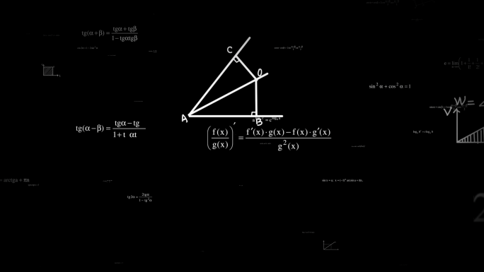 数学公式黑白-带透明通道