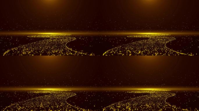 4K金色粒子河流背景循环