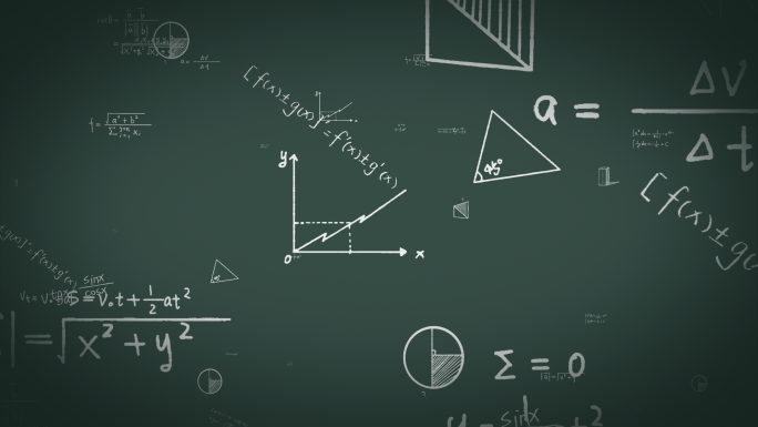 校园函数黑板手写绿色_1